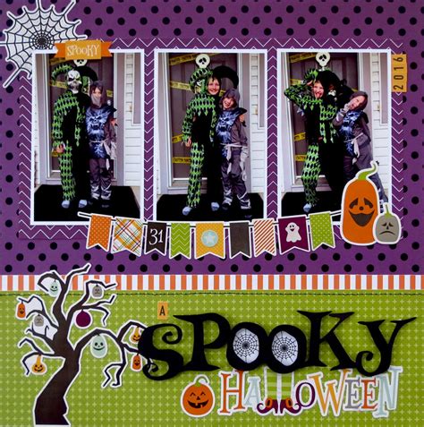 10 Spooky Halloween Scrapbook Layouts 2017 - ScrapbookingStore