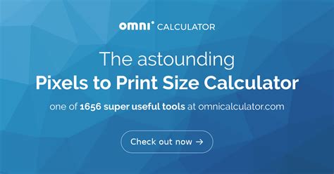 Pixels to Print Size Calculator