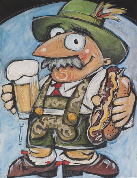 Oktoberfest Guy Painting by Tim Nyberg