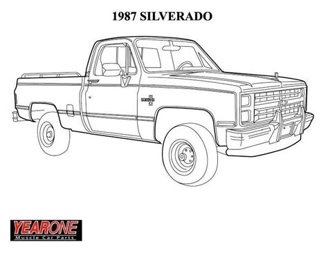 Jacked Up Chevy Truck Coloring Pages - Tripafethna