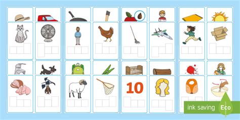 CVC Word and Picture Interactive Matching Activity