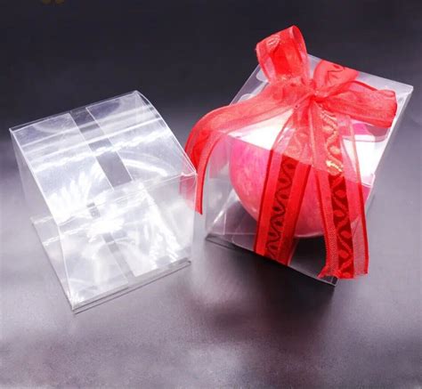 10 Pcs PVC Clear Candy Gift Box Transparent Chocolate Candy Boxes 8x8x8 cm | eBay