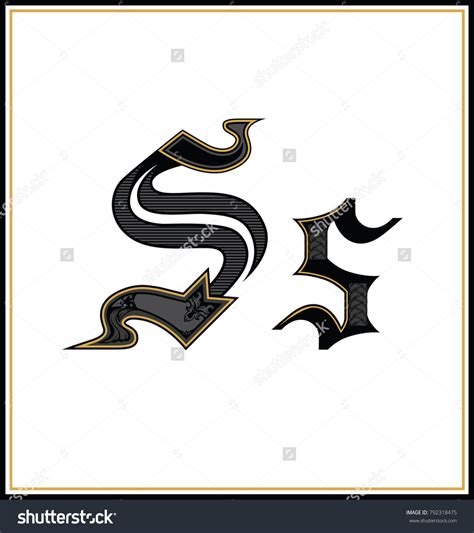 Gothic Font Letter S Vintage Design Stock Vector (Royalty Free) 792318475 | Shutterstock