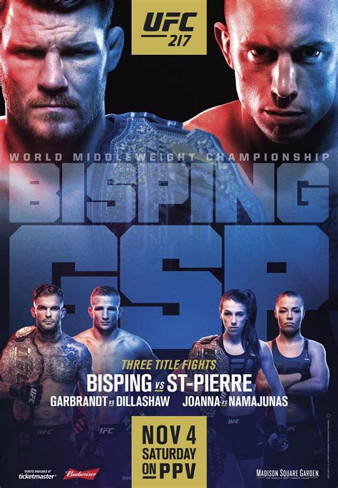 UFC 217 - Madison Square Garden Poster October 02, 2017 MMA Photo