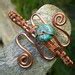 Turquoise and Copper snake Bangle