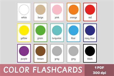 Color Flashcards for Kids Graphic by Let´s go to learn! · Creative Fabrica