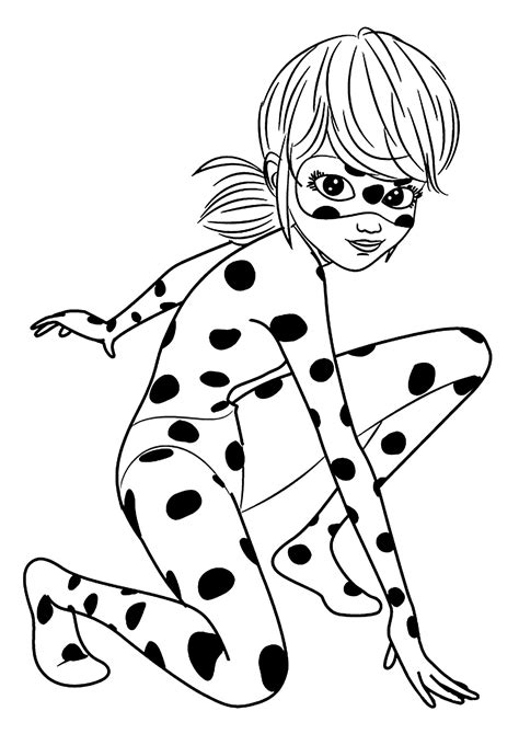 Miraculous / Lady bug : coloring for children - Miraculous / LadyBug Coloring Pages for Kids ...