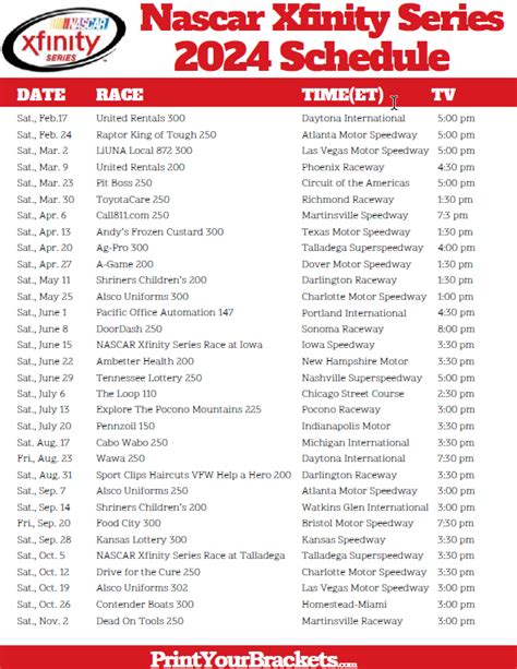 Nascar Schedule 2023 Printable 2023 Calendar - IMAGESEE