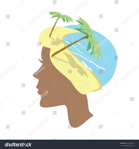 Silhouette Island Vector Illustration Stock Vector (Royalty Free) 365209310 | Shutterstock