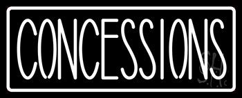 Concessions White Border LED Neon Sign - Concession Neon Signs ...