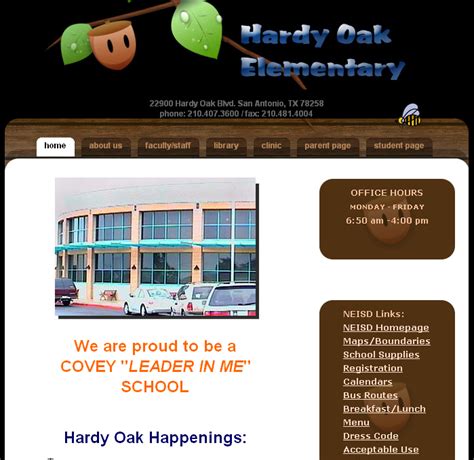 Stone Oak Area Schools - Hardy Oak Elementary Information