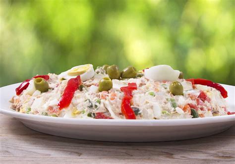 Ensaladilla Rusa, Spanish Potato Salad Tapas Dish