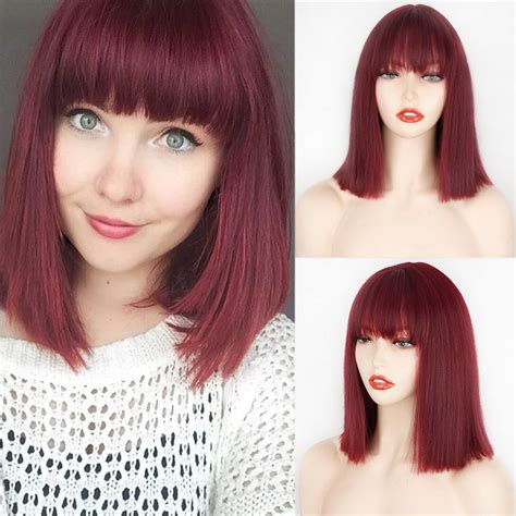Short Bob Wigs with Bangs | Wigs with bangs, Short bob wigs, Short hair wigs