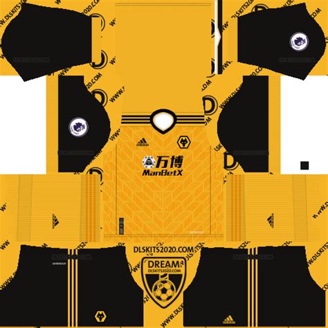 Wolverhampton Wanderers F.C. Kit 2020-2021 Adidas - Kit Dream League ...