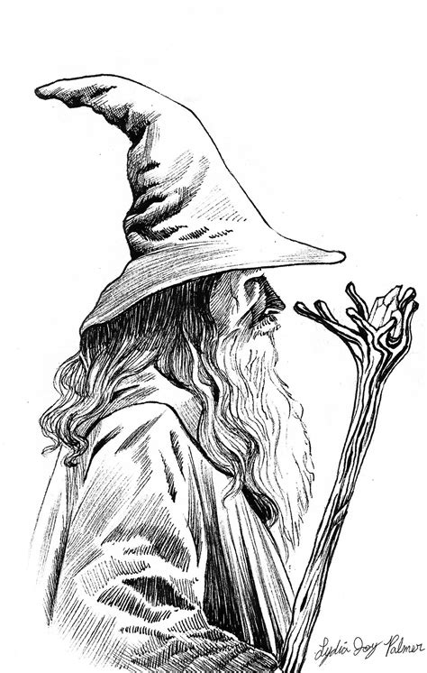 An illustration of Gandalf by Lydia Joy Palmer. I think there's a great ...