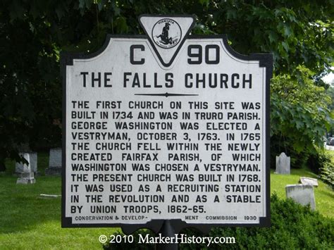 The History Marker for The Falls Church. | Falls church, Historical marker, Historical