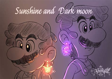 Sunshine and Dark moon by LadyGeekyMario on DeviantArt