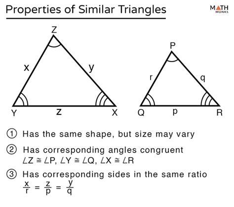 Similar Triangles – Definition, Properties, Formulas, Examples