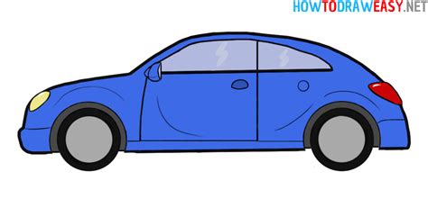 How to Draw a Cartoon Car - How to Draw Easy