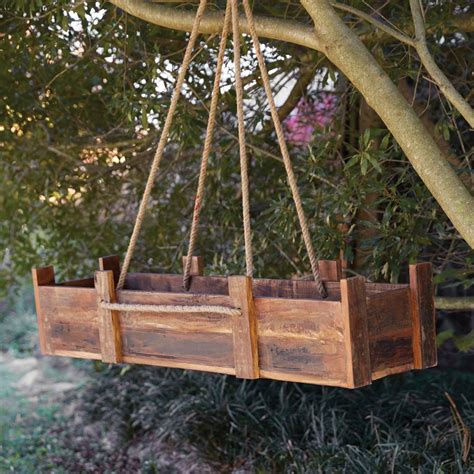 Reclaimed Wood Hanging Planter Box | Farmhouse Décor