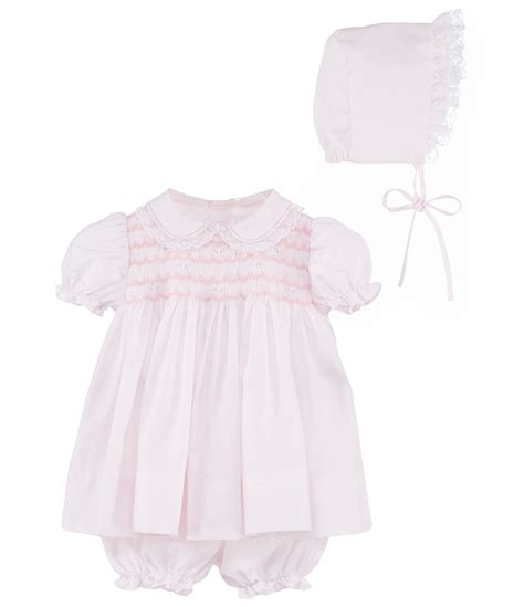 Petit Ami Baby Girls Preemie-Newborn Smocked Dress & Bonnet | Dillard's in 2021 | Newborn ...