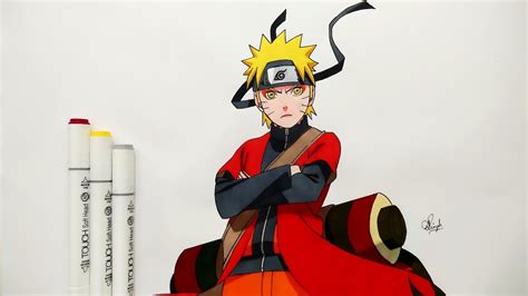 How To Draw Naruto Sage Mode - Step By Step (Tutorial) - Naruto ...