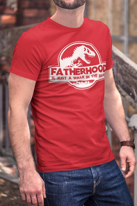 Men's Funny Dad T Shirt Father's Day Gift Fatherhood Walk In The Park ...