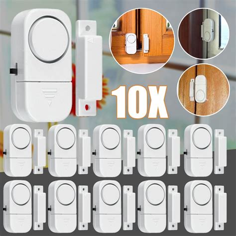 Window Alarm, 10-Pack Mini Window Door Entry Alarm Burglar Security Alarm System Magnetic Sensor ...