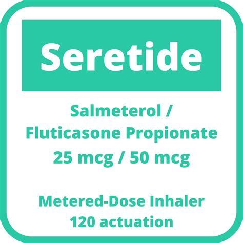 SERETIDE Salmeterol Xinafoate / Fluticasone Propionate 25mcg / 50mcg ...