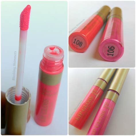 Blushing Shimmers: Blue Heaven Long Lasting Lip Gloss :106 & 108 Review,Swatches