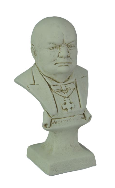 Museum White Finish Winston Churchill Bust Statue - Walmart.com - Walmart.com