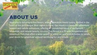 Adventure Plus Bhor | Resorts Near Bhor Dam | Adventure Resorts | PPT | Free Download