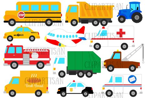 Transport Clipart, Vehicles Clip Art, Transportation By ClipArtisan ...