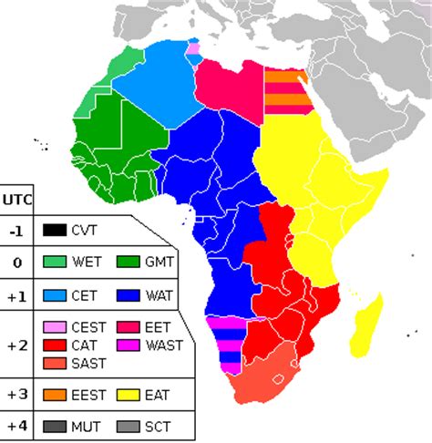 Africa Timezones - MapSof.net