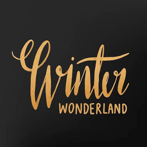 Winter wonderland watercolor typography vector | Free Vector - rawpixel