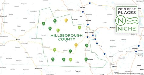 Hillsborough County Nh Town Map