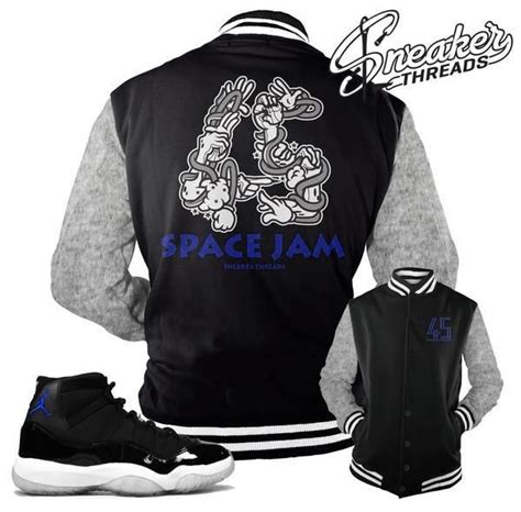 Jordan 11 Space Jam Hands Cotton Jacket in 2021 | Space jam, Jordan 11 ...