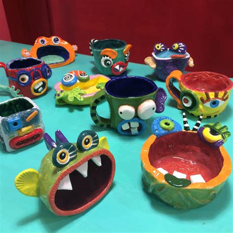 a collection of monster pinch pots #keramikprojekte in 2020 | Clay art projects, Ceramics ...