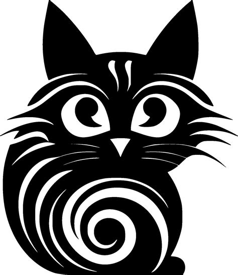 Cat - Black and White Isolated Icon - Vector illustration 26708328 Vector Art at Vecteezy