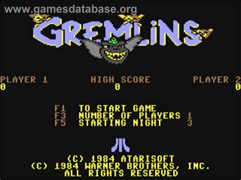 Gremlins - Commodore 64 - Artwork - Title Screen