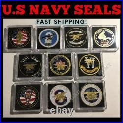 US NAVY SEALS Challenge Coin Set-10 LOT All US Navy Seal Teams w Cases ...