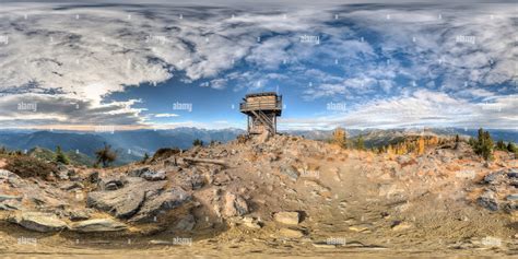 360° view of Goat Peak Lookout, Okanogan Wenatchee National Forest, WA State - Alamy