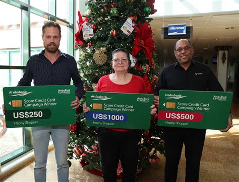 Aruba Bank a haci entrega di premio na tres ganador di “Score Credit Card Campaign” - Solo Di ...