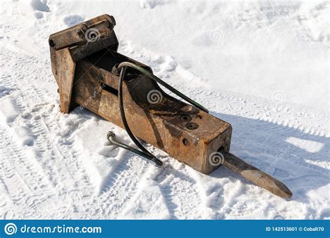 Hydraulic Crushing Hammer in the Snow Stock Image - Image of destroy, jackhammer: 142513601