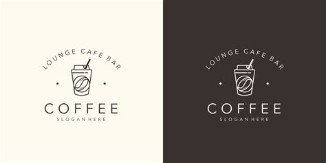 coffee logo retro vintage template. minimalist lounge cafe bar, coffee house, retro style ...