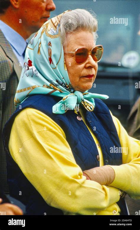 Queen Elizabeth II. Windsor Horse Show, Windsor, Berkshire. UK Stock Photo - Alamy