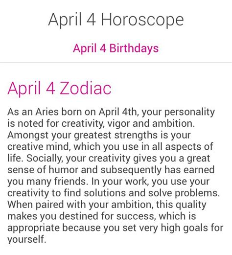 Horoscope April 4 | Horoscope, Astrology signs, Zodiac signs