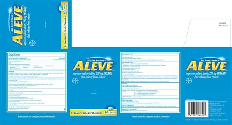 Bayer Aleve (Unifirst First Aid Corporation) NAPROXEN SODIUM 220mg tablet