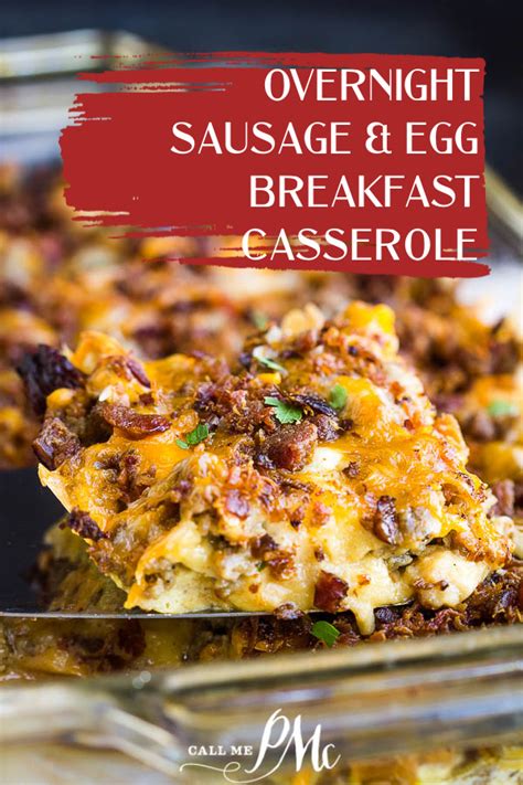 OVERNIGHT SAUSAGE EGG BREAKFAST CASSEROLE