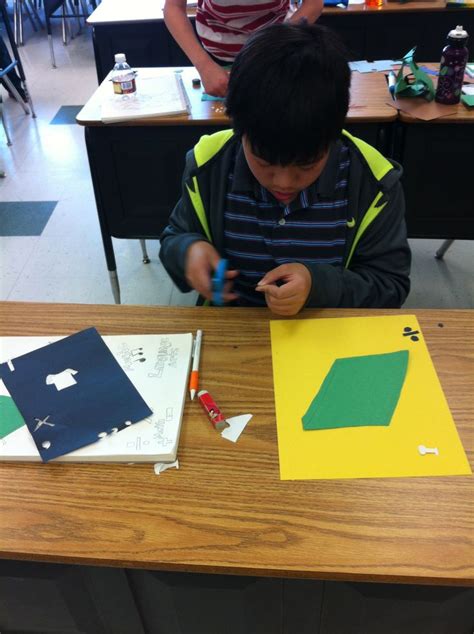 Classroom 205 students working on construction paper collage | Upper elementary art, Elementary ...